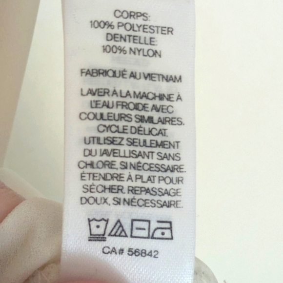 Express Cream Lace Short Sleeve Blouse - Picture 7 of 8